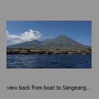 view back from boat to Sangeang Island